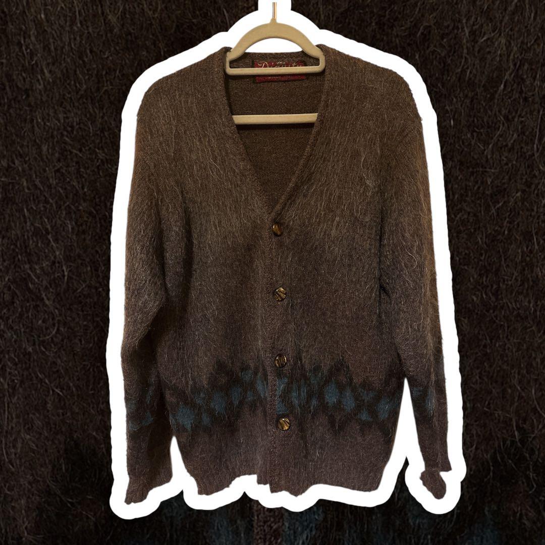 ま*お様 50s 60s vintage モヘア　カーディガン　アーガイル