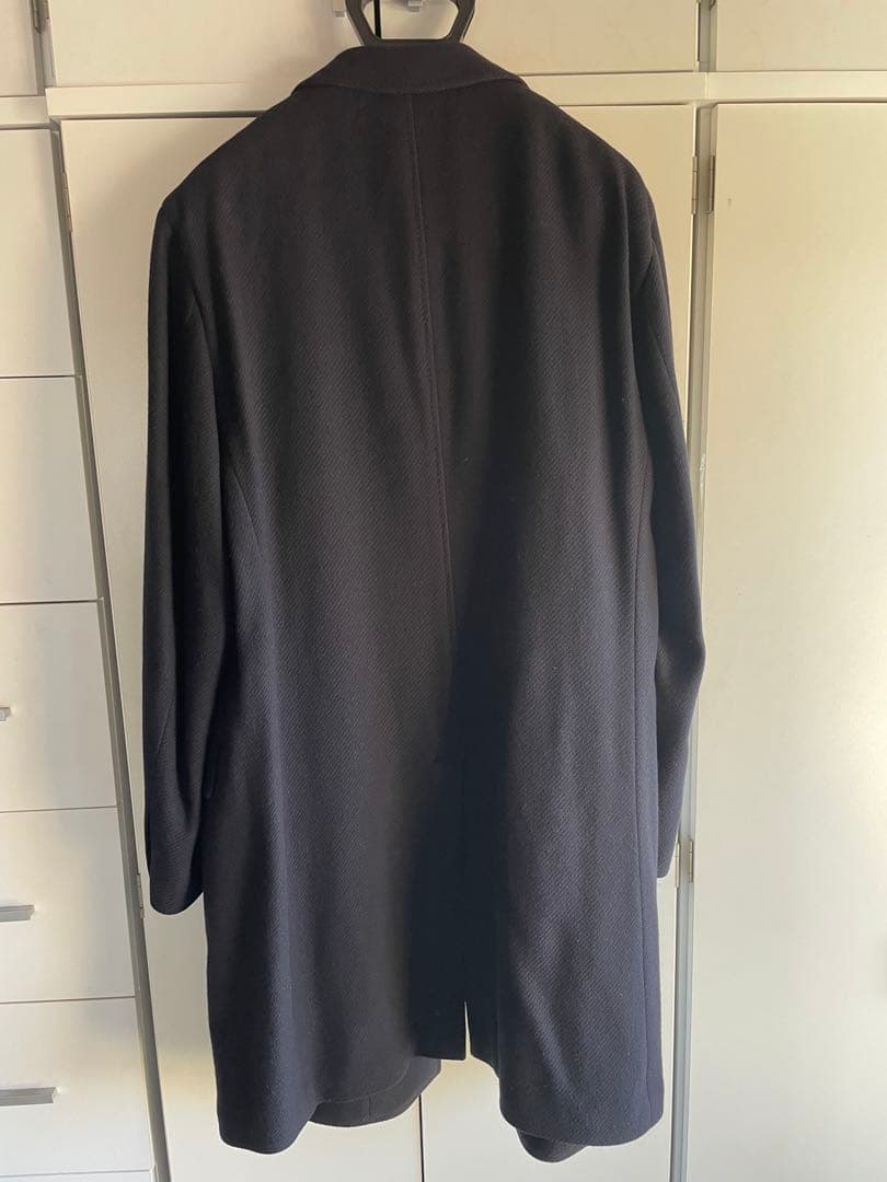 Salvatore Ferragamo チェスターコート ネイビー48 メンズ