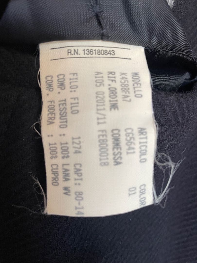 Salvatore Ferragamo チェスターコート ネイビー48 メンズ