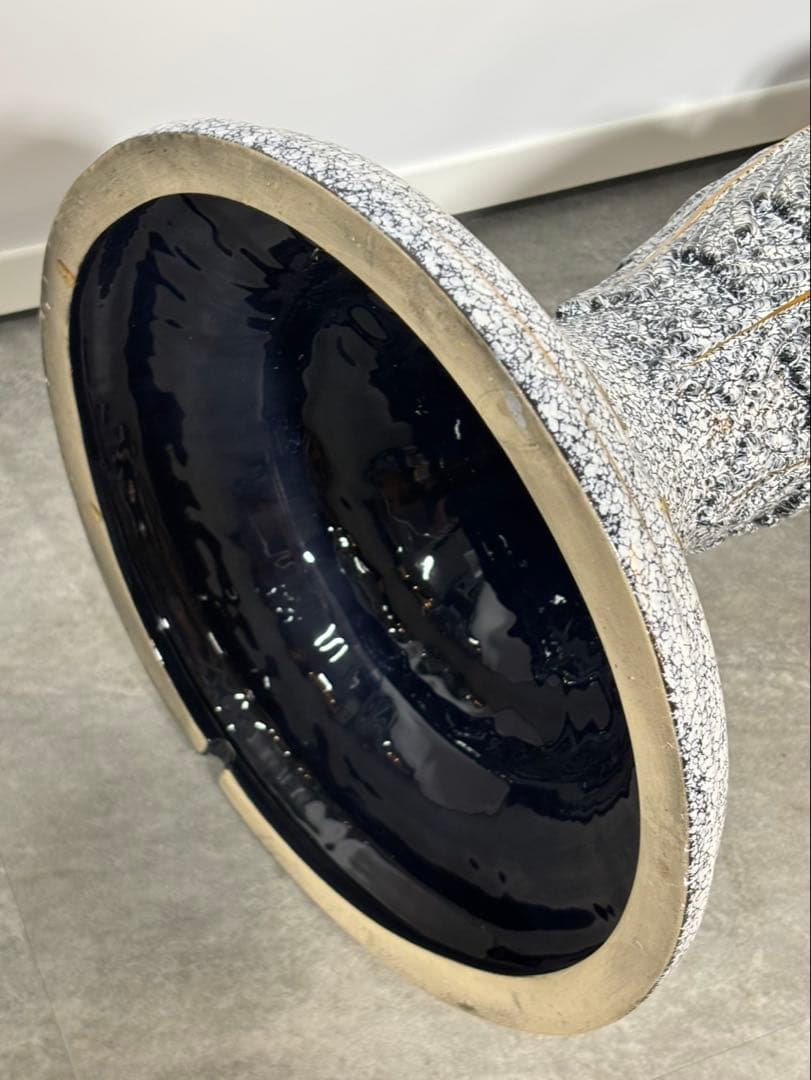 石調オーナメント 全長77cm 内径32.5cm 花台 フラワーベース