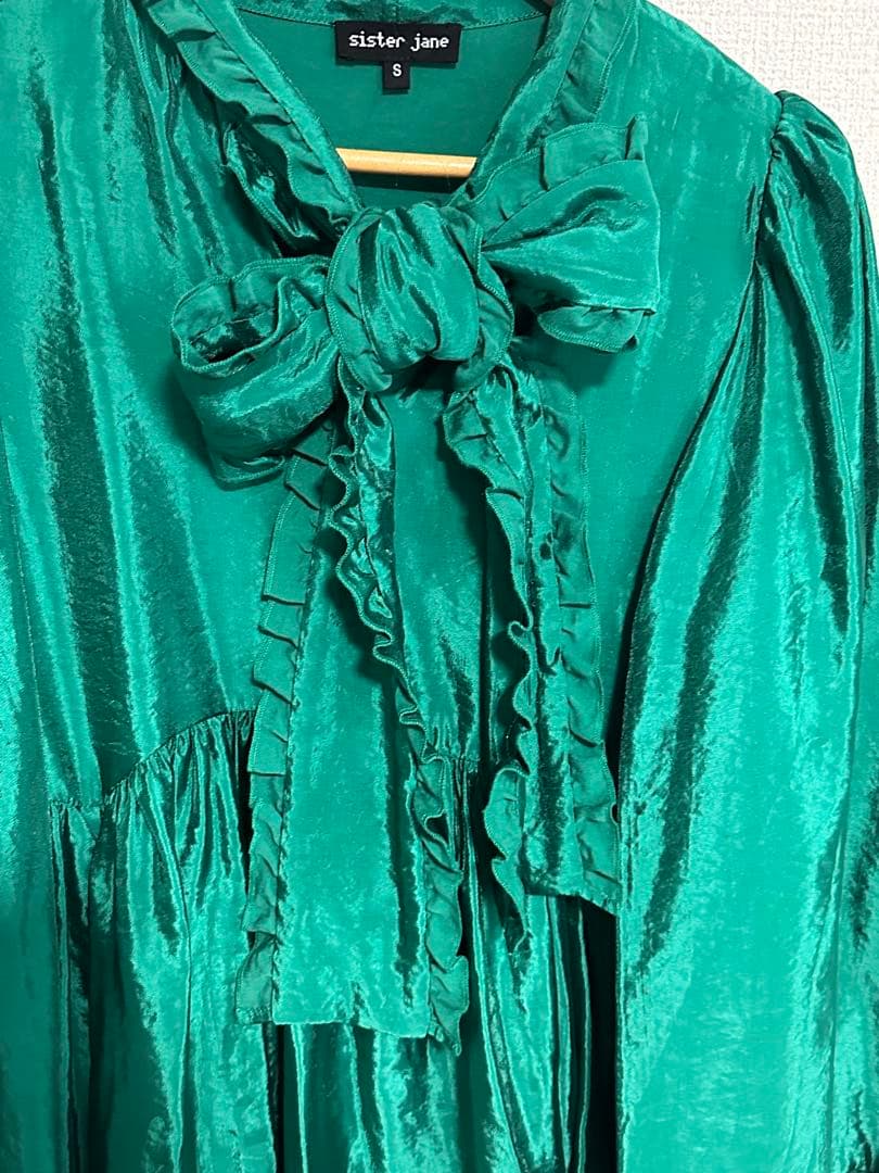 ワンピース emerald bow mini dress