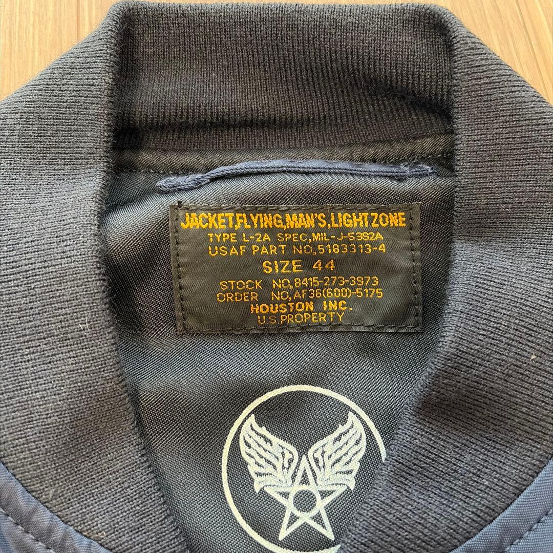 ⭐️ ヒューストン L-2A フライトジャケット 紺 ミリタリー ボンバー 日本製