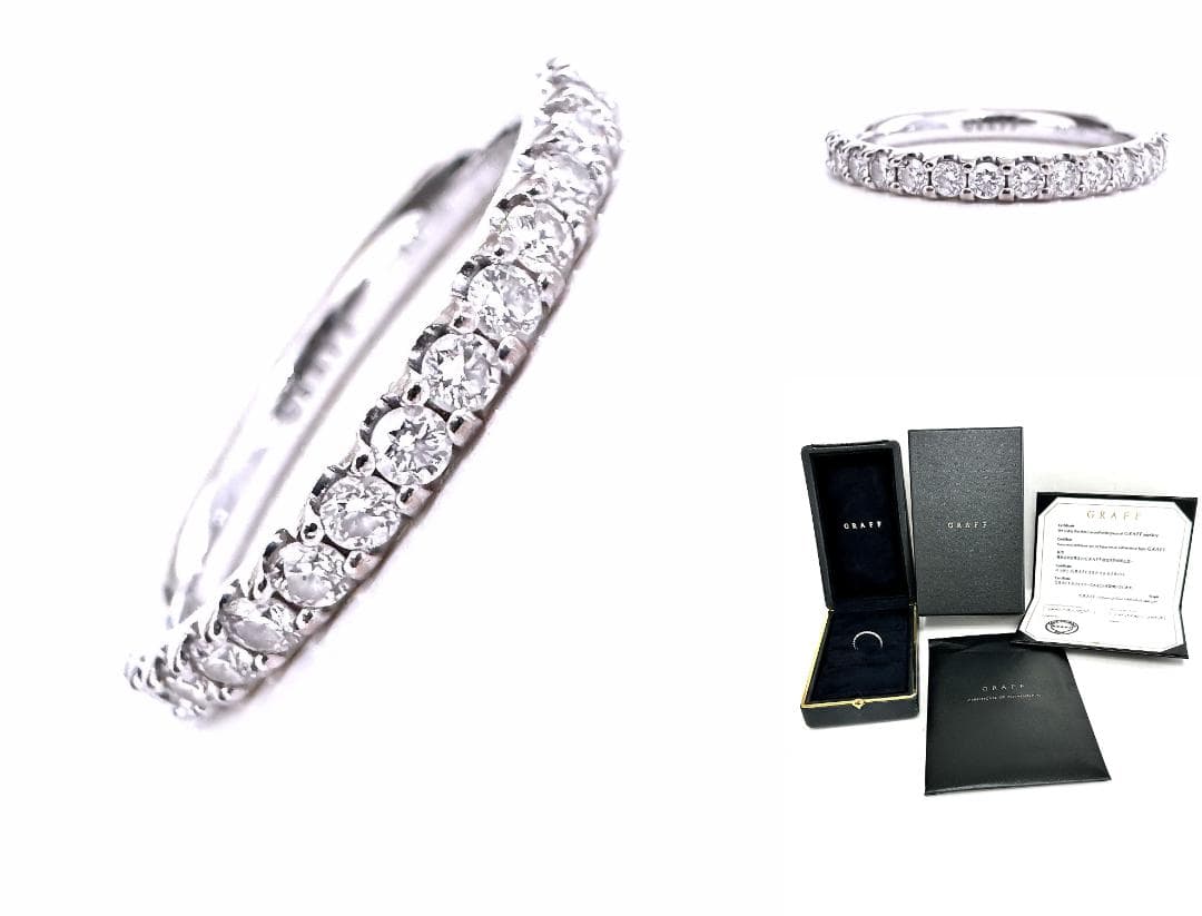 ギャラ 完備　極美品　グラフ　ラウンド ダイヤ ウェディング バンド