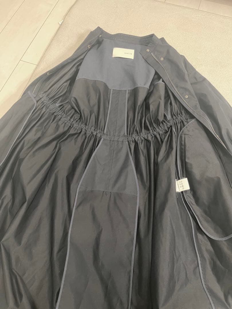 美品　qualite カリテ　エアーツイルコート　ネイビー