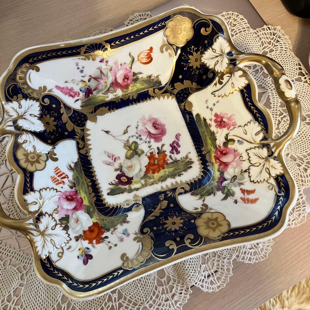 英国アンティーク　Goddenコレクション　スクエアデザートプレート