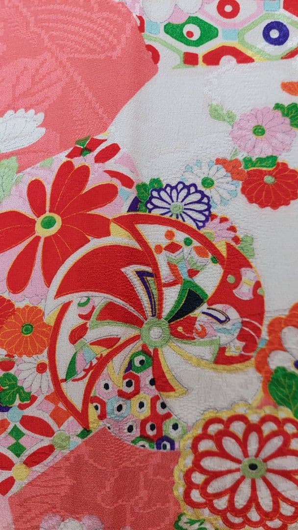 NA111アンティーク着物長襦袢綺麗しつけ糸付き着丈124センチ裄丈63センチ