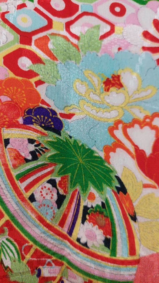 NA111アンティーク着物長襦袢綺麗しつけ糸付き着丈124センチ裄丈63センチ