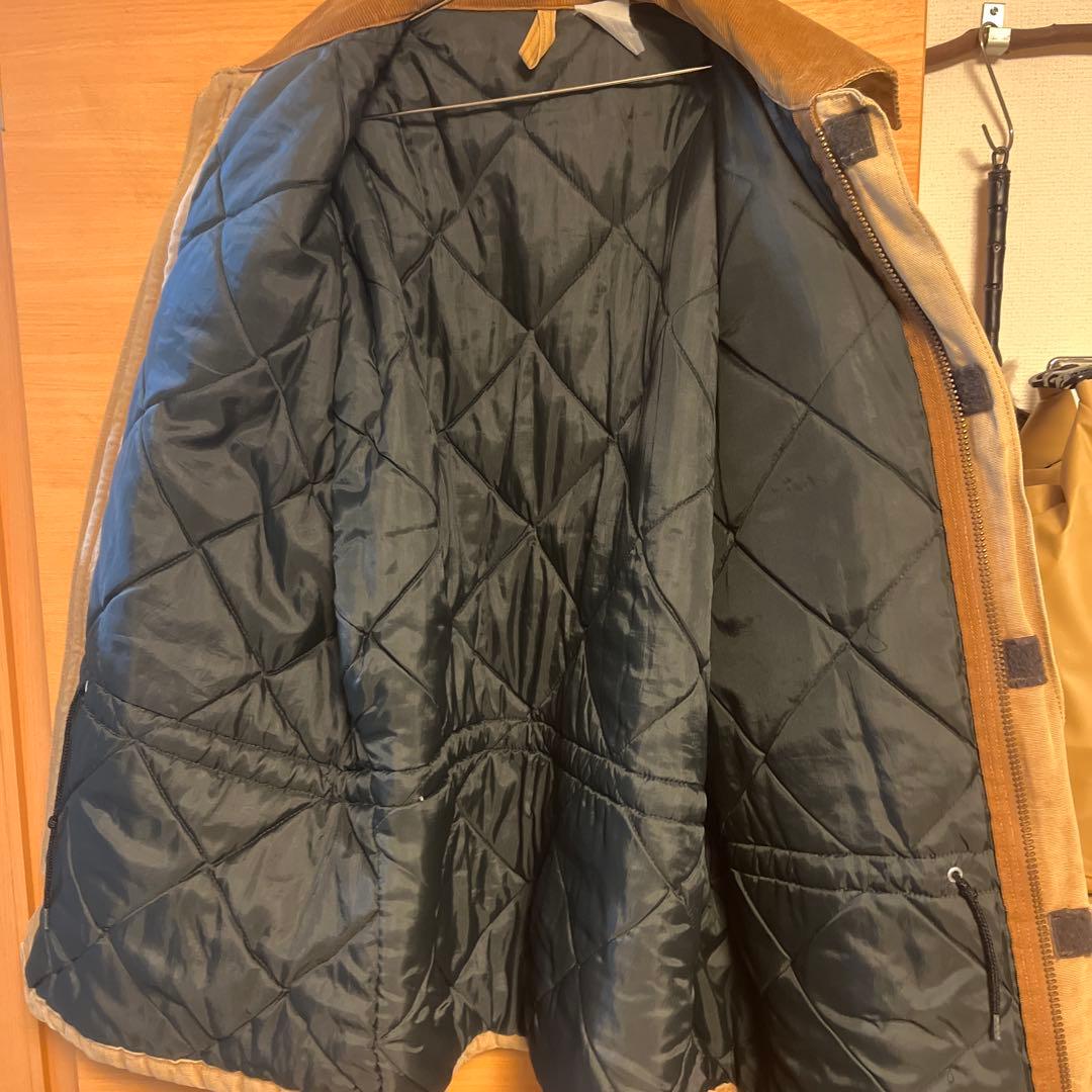Carhartt ベージュジャケット コーデュロイ襟付き