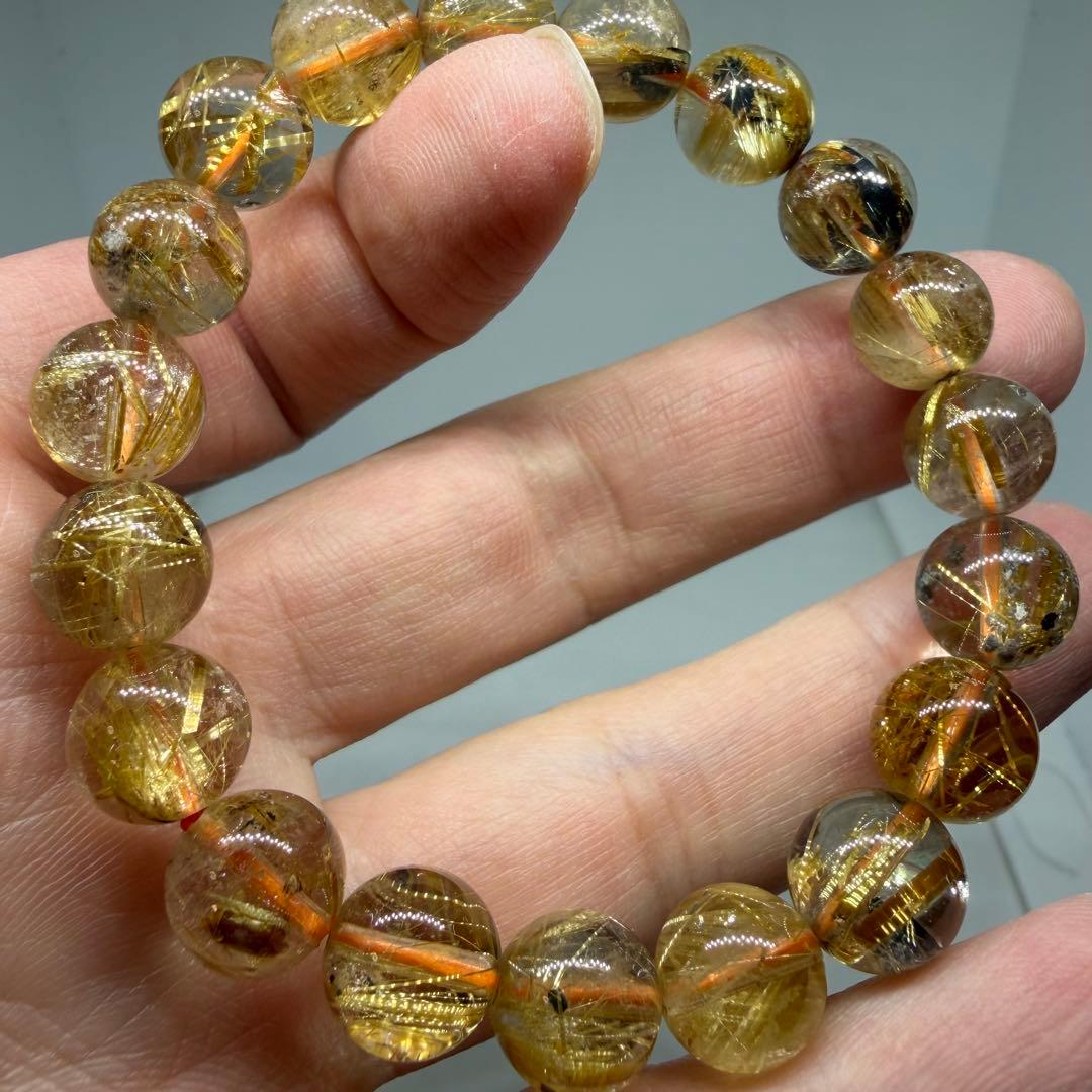 ■ハイクオリティ ゴールド タイチン ルチル クォーツ 030■