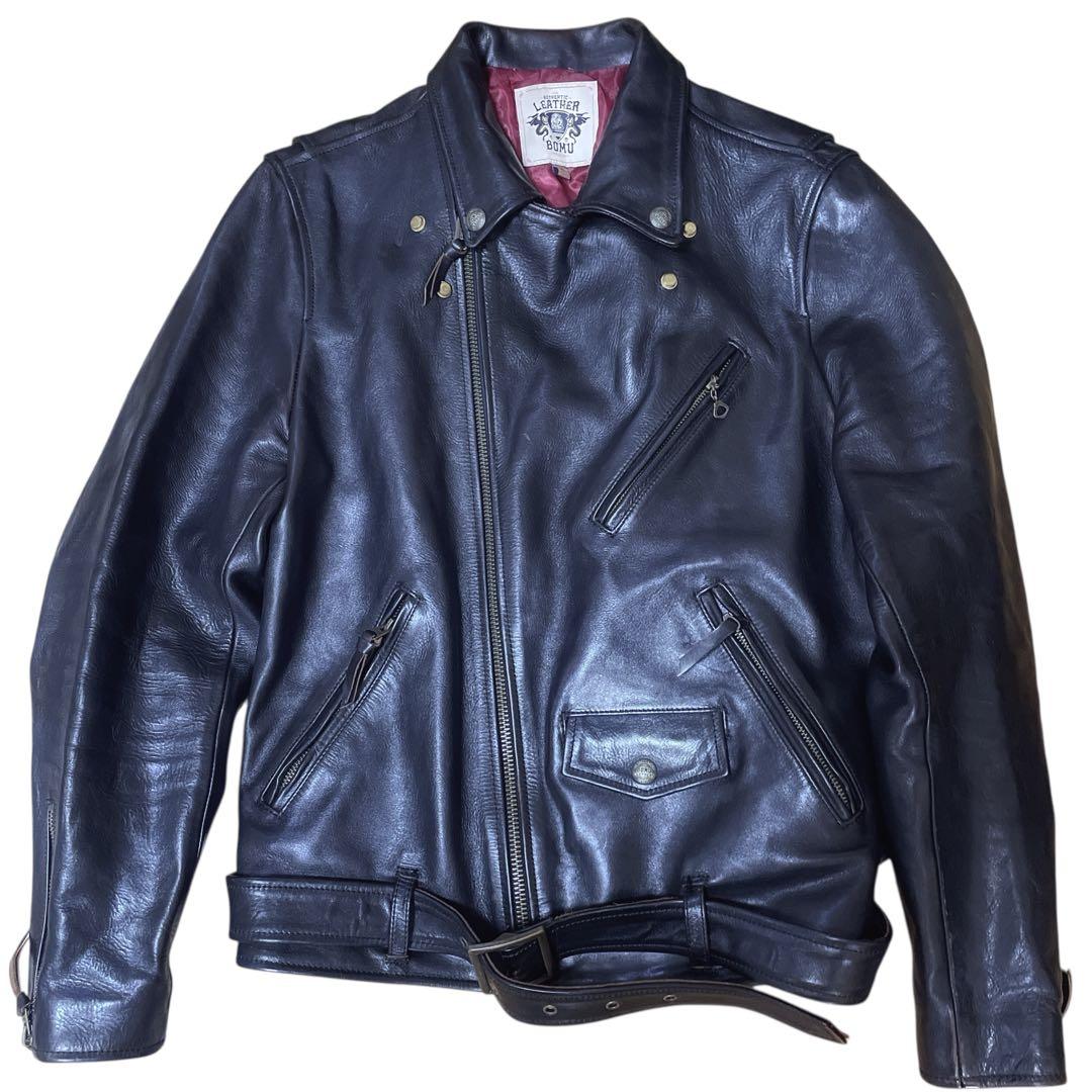 LEATHER BOMU ダブルライダース ホースハイド 2XL 馬革 稀少