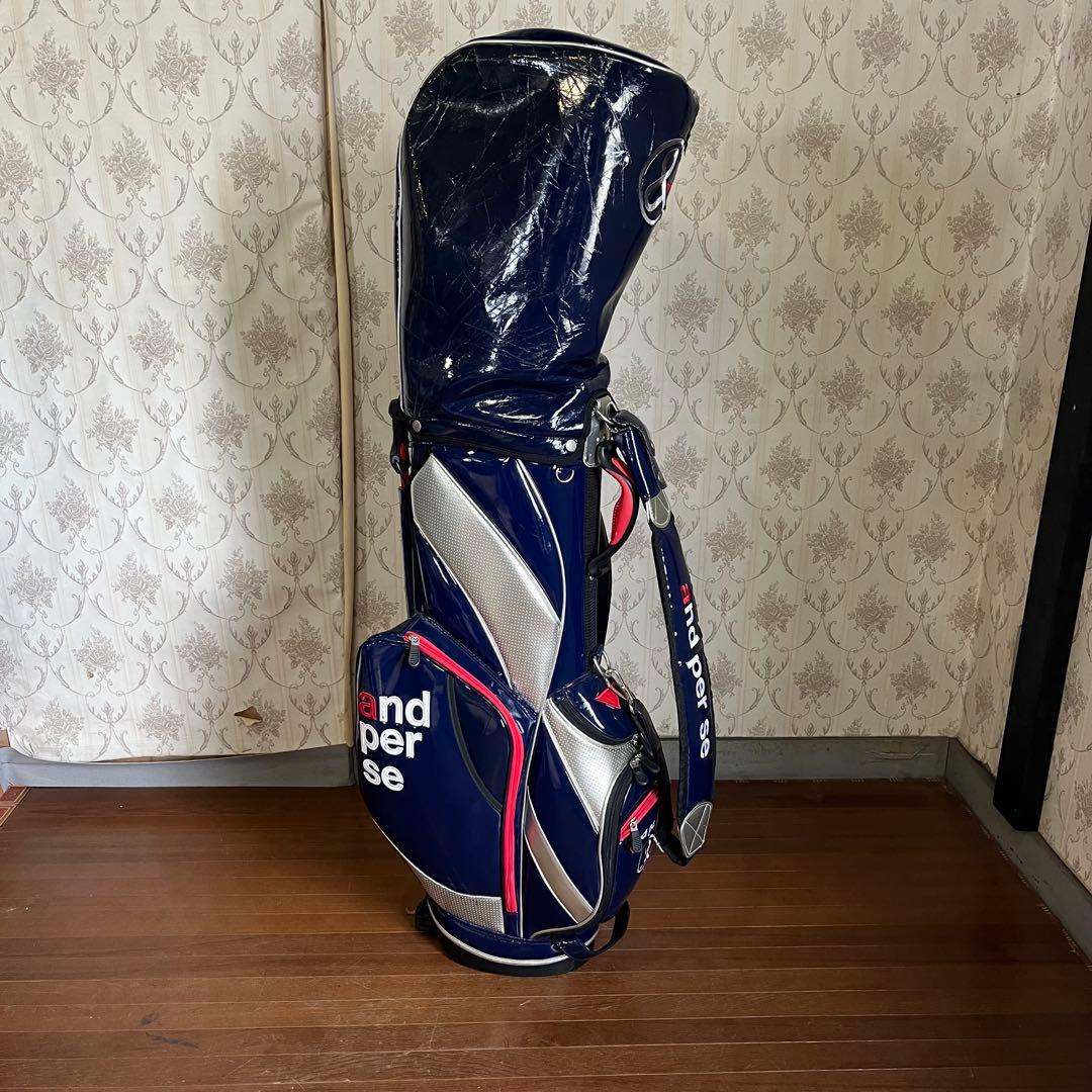 【中古品】and per se/アンパスィ スタンドキャディバッグ 限定カラー