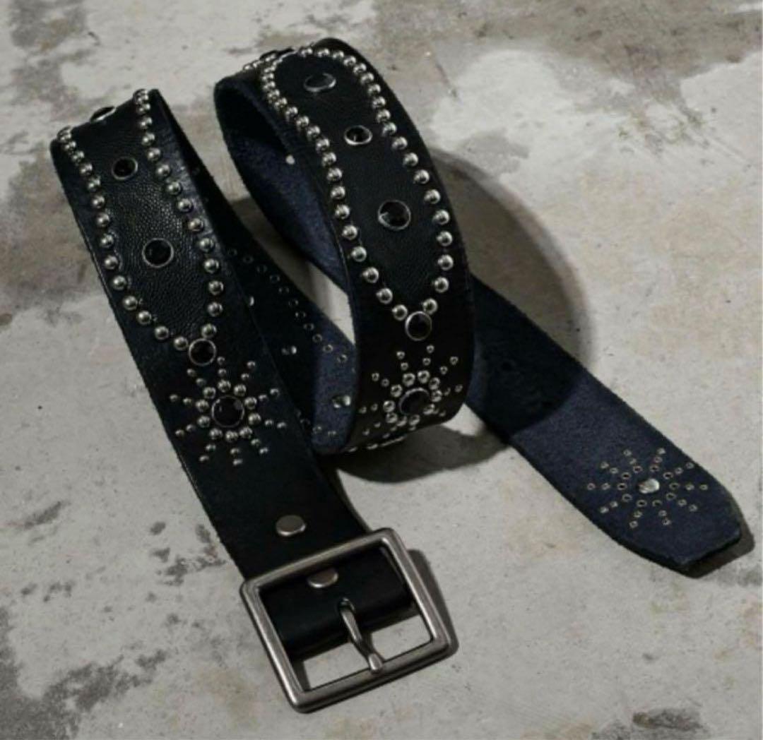 スタッツベルト ブラックA’gem/エージェム HTC似 フラワースタッツ