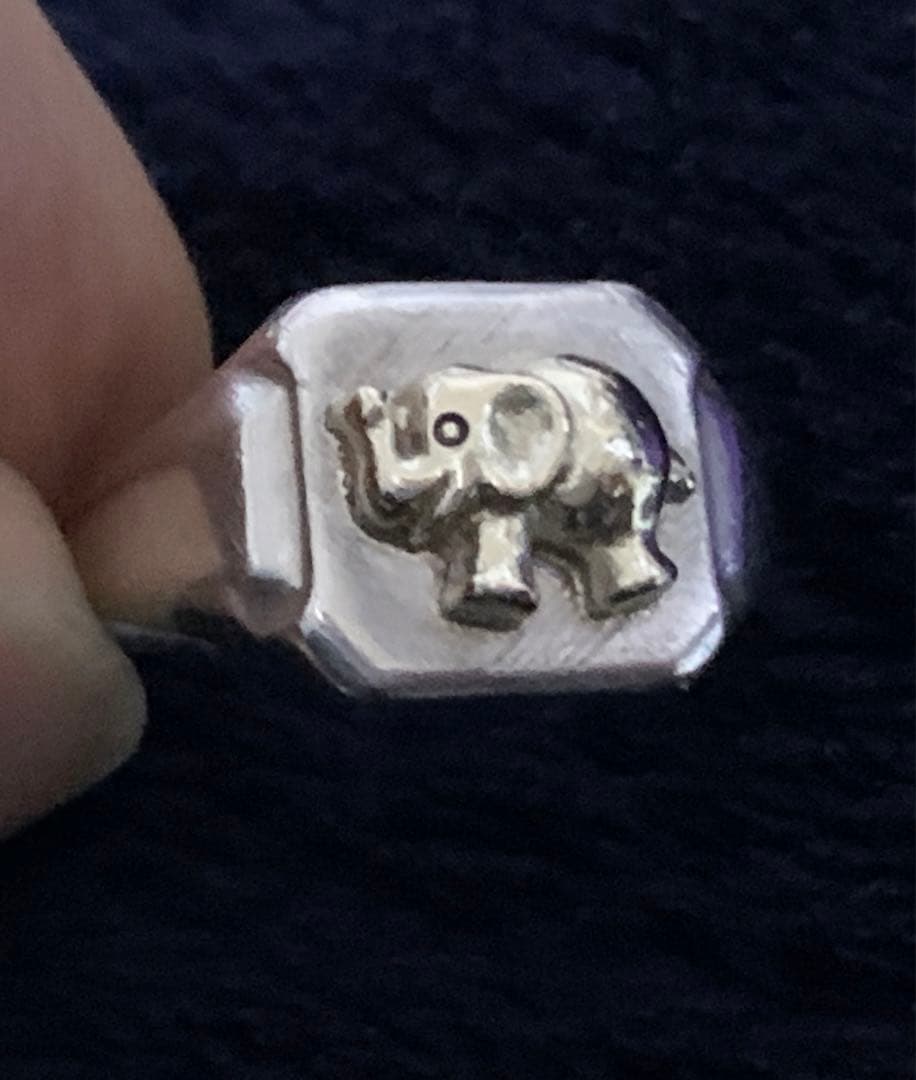 Pocket かわいいK10ベビーゾウとシルバーリング (レア ) ( 男女 )