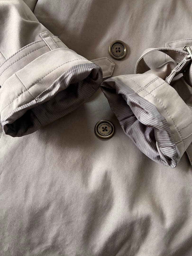 バーバリーブラックレーベル　トレンチコート　ライナー付き　ベルト付き　Mサイズ