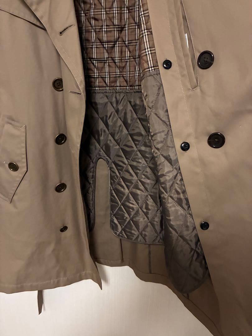 バーバリーブラックレーベル　トレンチコート　ライナー付き　ベルト付き　Mサイズ