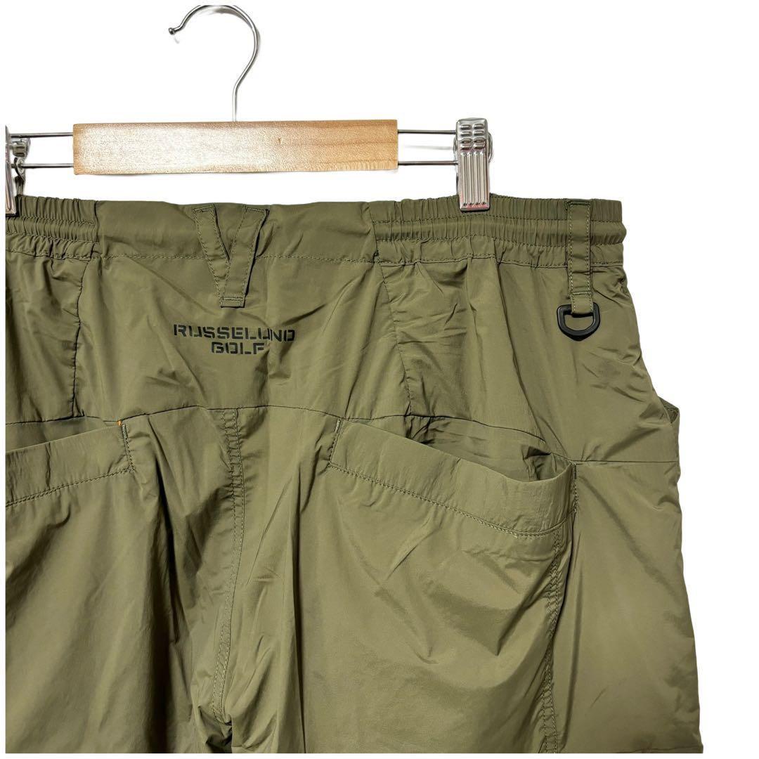 ラッセルノ ゴルフ コンバットポケット ナイロン ロングパンツ カーキ L 5