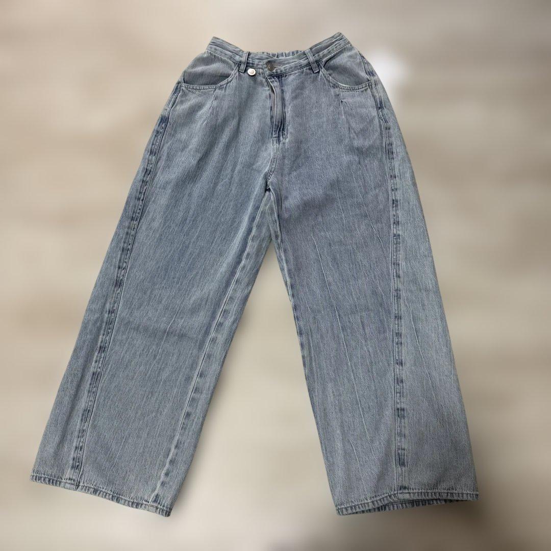 ふく 新品タグ付 BEARDSLEY ビアズリー ラップ風デニム