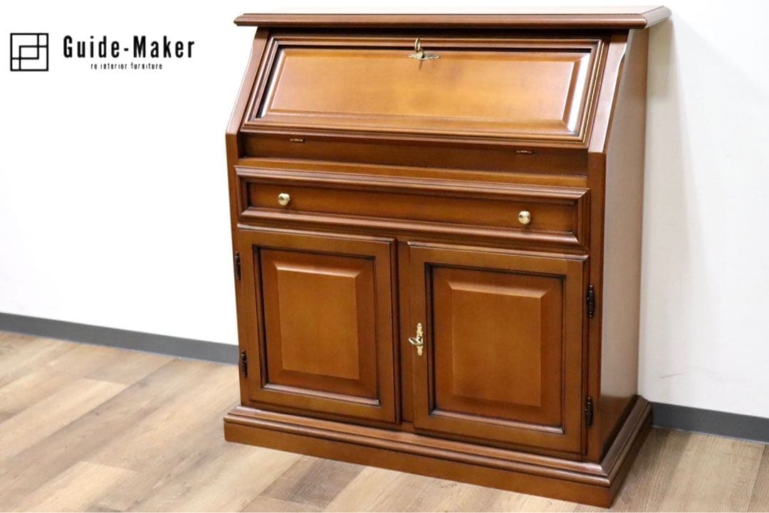 GMGH231○イタリア製 ライティングビューロー 学習机 書斎机 勉強机 キ