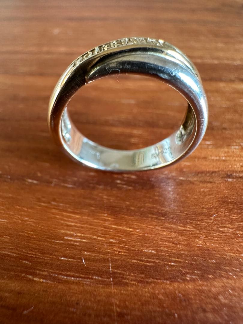 TRUSSARDIトラサルディ コンビリング　指輪　K18 SV925