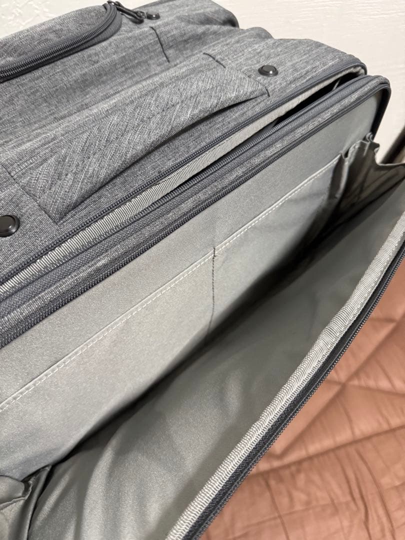 【廃盤品】無印良品 ソフトキャリーケース Lサイズ グレー　説明書と鍵、カバー付