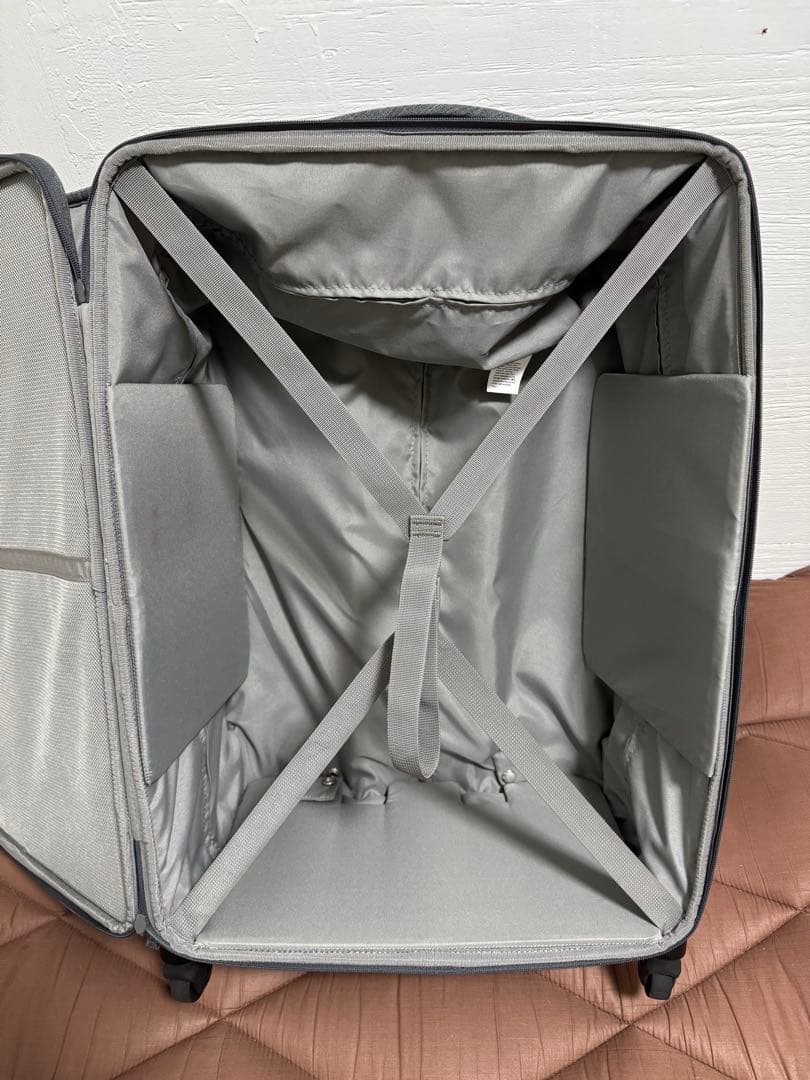 【廃盤品】無印良品 ソフトキャリーケース Lサイズ グレー　説明書と鍵、カバー付