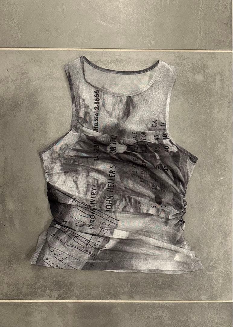 【メゾンスペシャル】Tulip Gather Mesh Tank Top