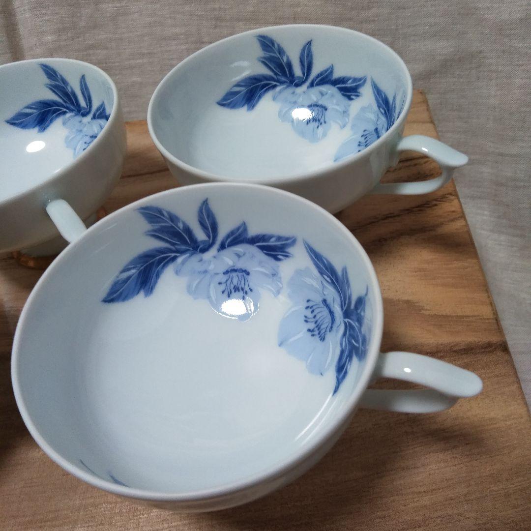 ヴィンテージ 深川製磁 カップソーサー 高台 クリスマスローズ