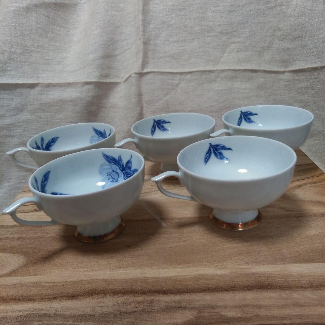 ヴィンテージ 深川製磁 カップソーサー 高台 クリスマスローズ