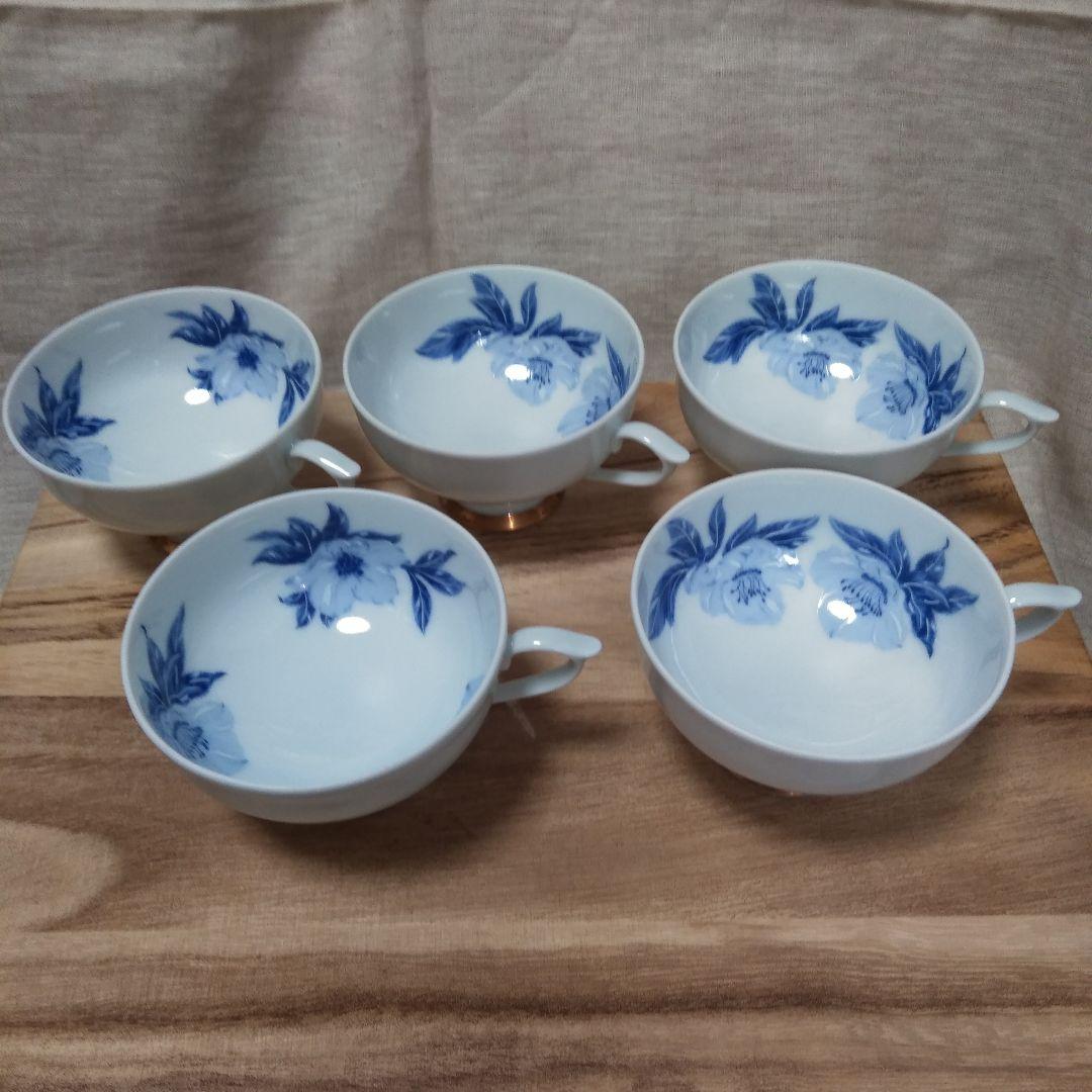 ヴィンテージ 深川製磁 カップソーサー 高台 クリスマスローズ