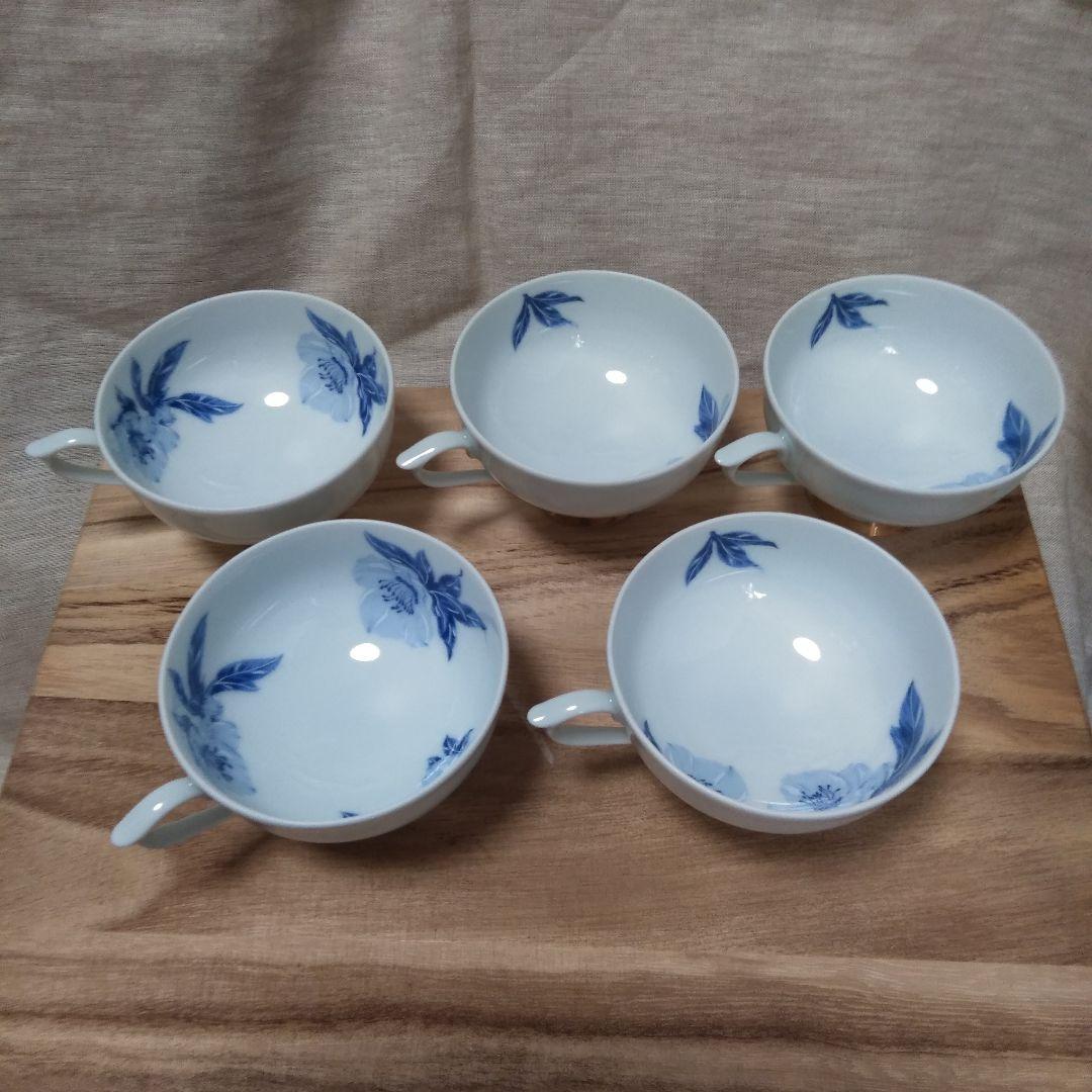 ヴィンテージ 深川製磁 カップソーサー 高台 クリスマスローズ