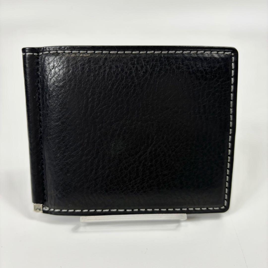 美品　土屋鞄　マネークリップウォレット　ブラック　小銭入れ　カードポケット