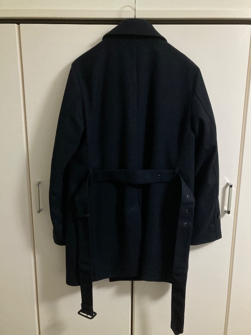使用少 英国製MACKINTOSH FETLAR トレンチコート 36 ネイビー