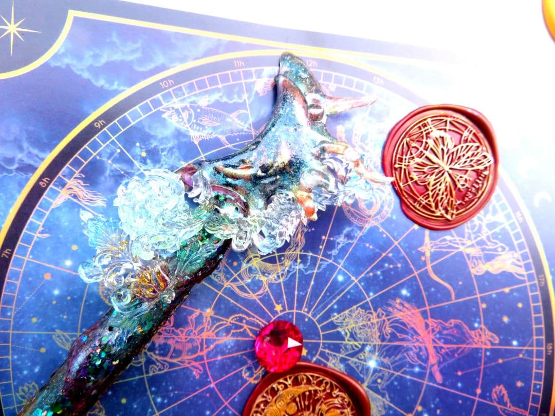 *＊*月の涙*＊*　魔導具　魔法のガラスレジンペン　魔法の杖