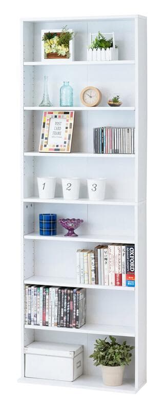 文庫本棚　W600　書籍棚　ＣＤ　ＤＶＤ　薄型　大容量収納