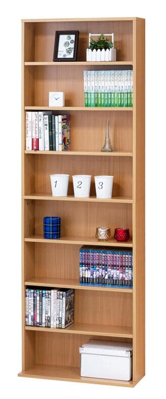 文庫本棚　W600　書籍棚　ＣＤ　ＤＶＤ　薄型　大容量収納