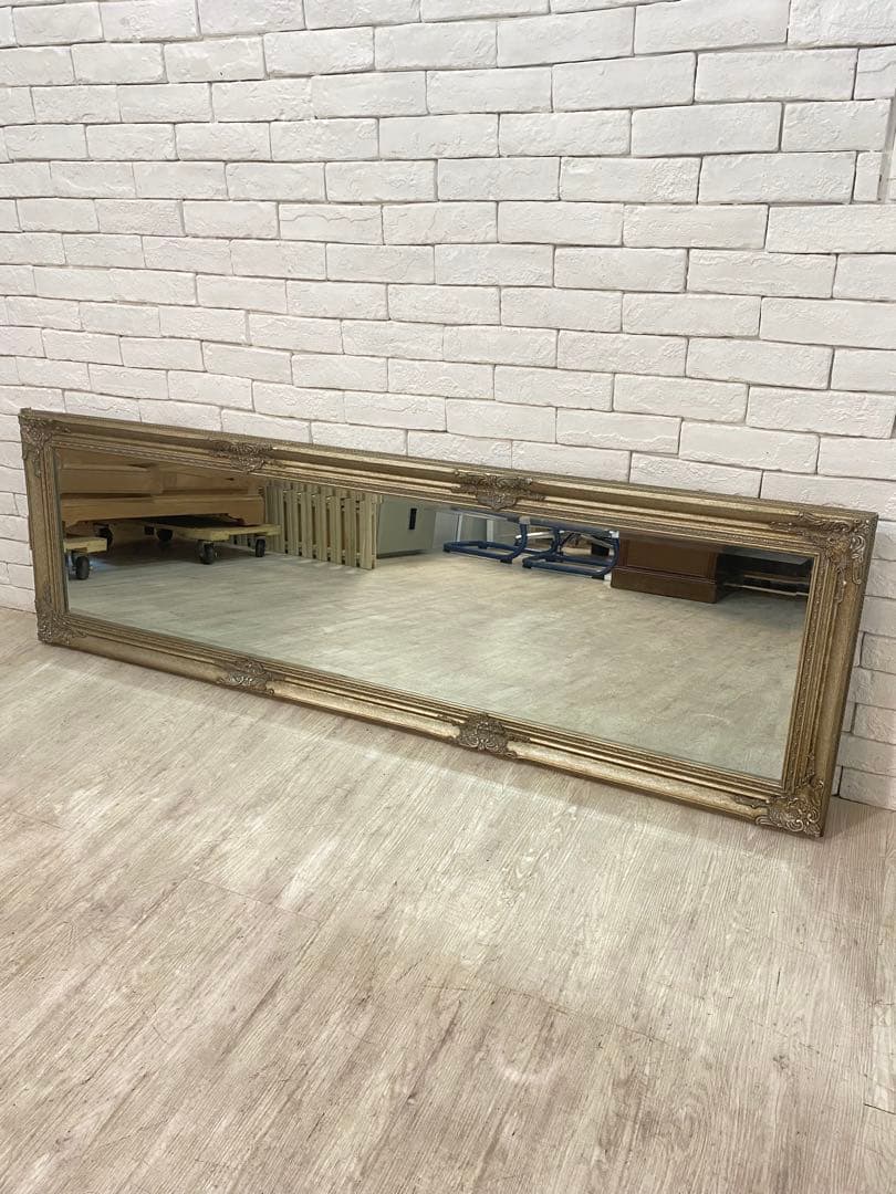 【東京都内23区配送無料】アンティーク　鏡　ミラー　姿見　ビンテージ　什器　店舗
