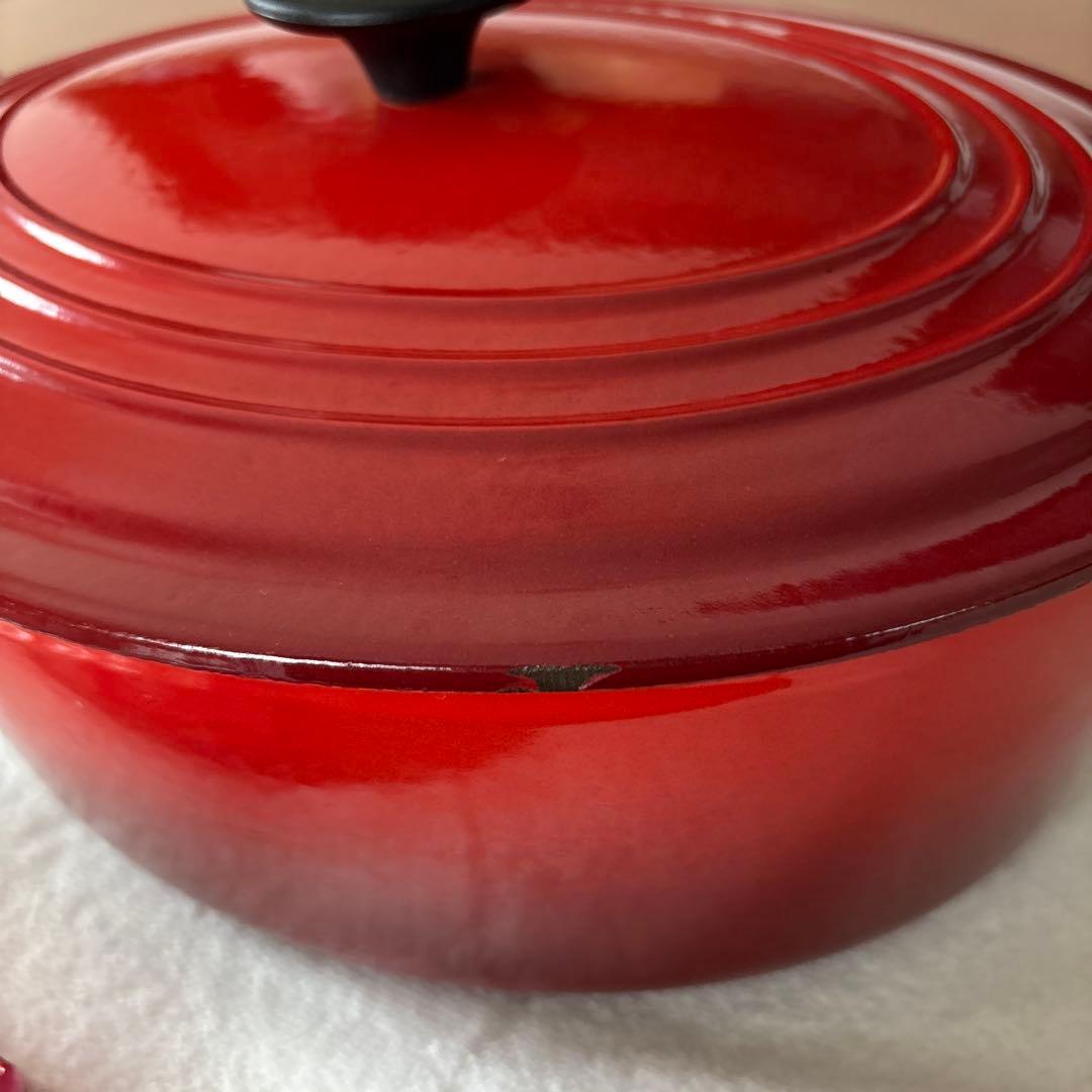 LE CREUSET ル・クルーゼ ココット オーバル 29cmレッド両手鍋