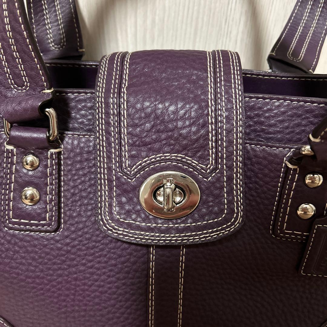 COACH コーチターンロック ハンプトンズ キャリーオール レザートートバッグ
