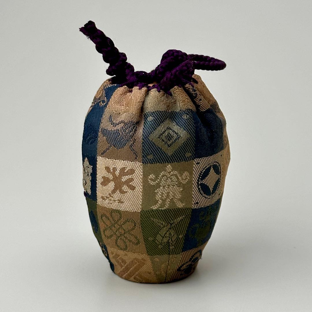 江戸後期頃 茶入れ 茶道具 時代物 仕覆付き 骨董品　アンティーク