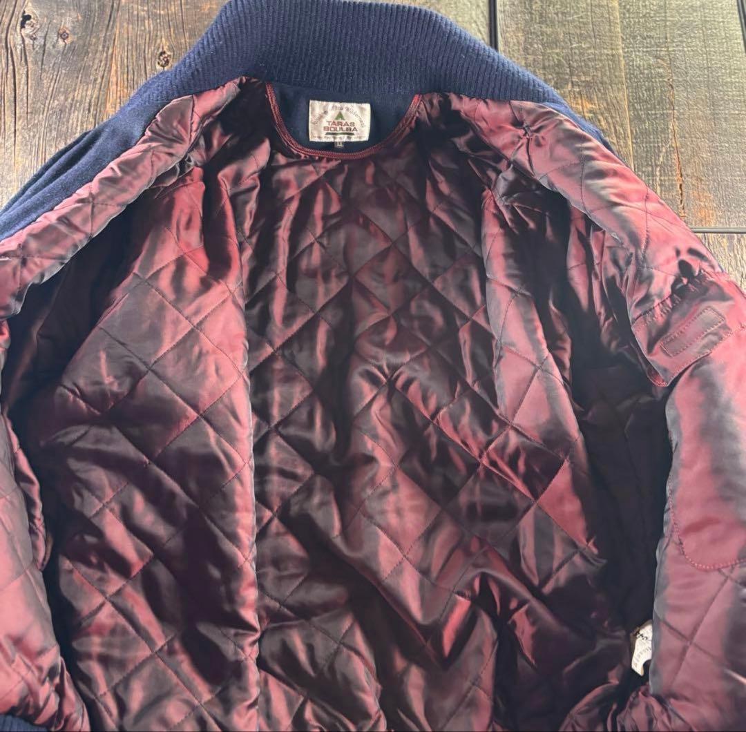 90s アシックス期　メルトンウール　A2ボンバージャケットラグランXL.