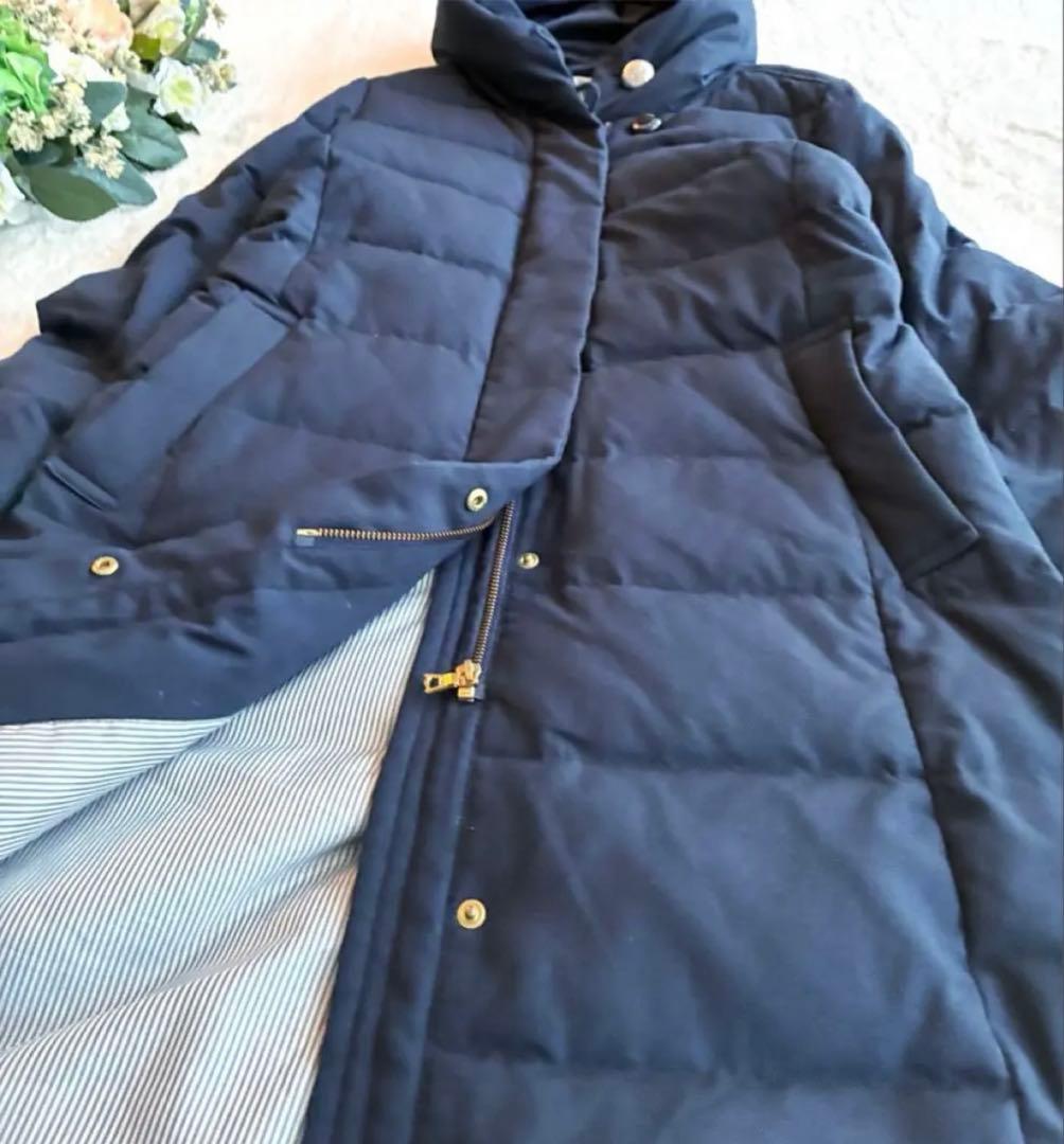 ✨ マッキントッシュフィロソフィー ロングダウンコート✨クリーニング済Mネイビー