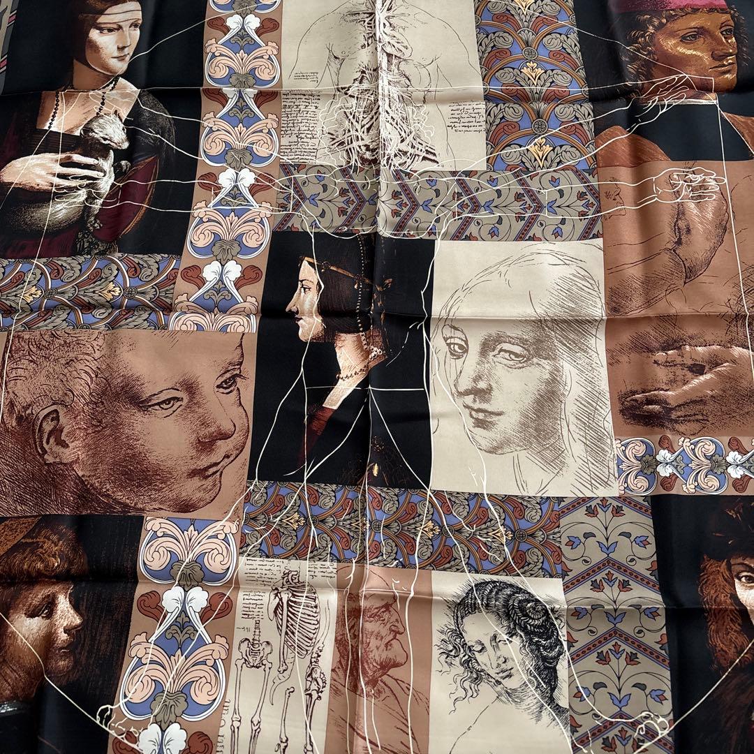 レオナルドダヴィンチ　シルク　スカーフ　Leonardo da Vinci 絵画