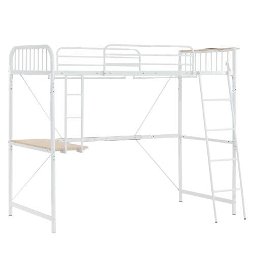 システムベット ロフトベッド シングル コンセント付き デスク付き 耐荷重120