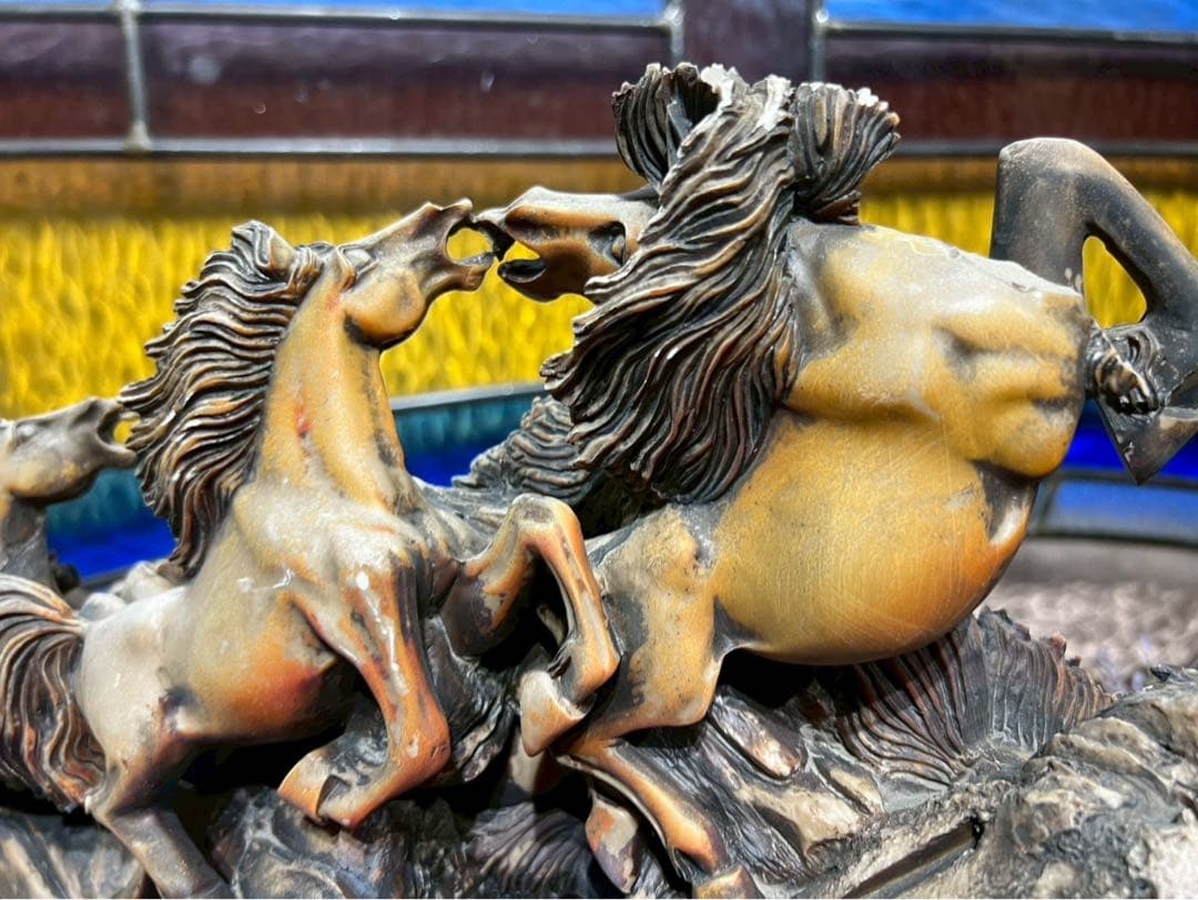 九頭馬 うまくいく 馬 置物 縁起物 風水 難あり インテリア