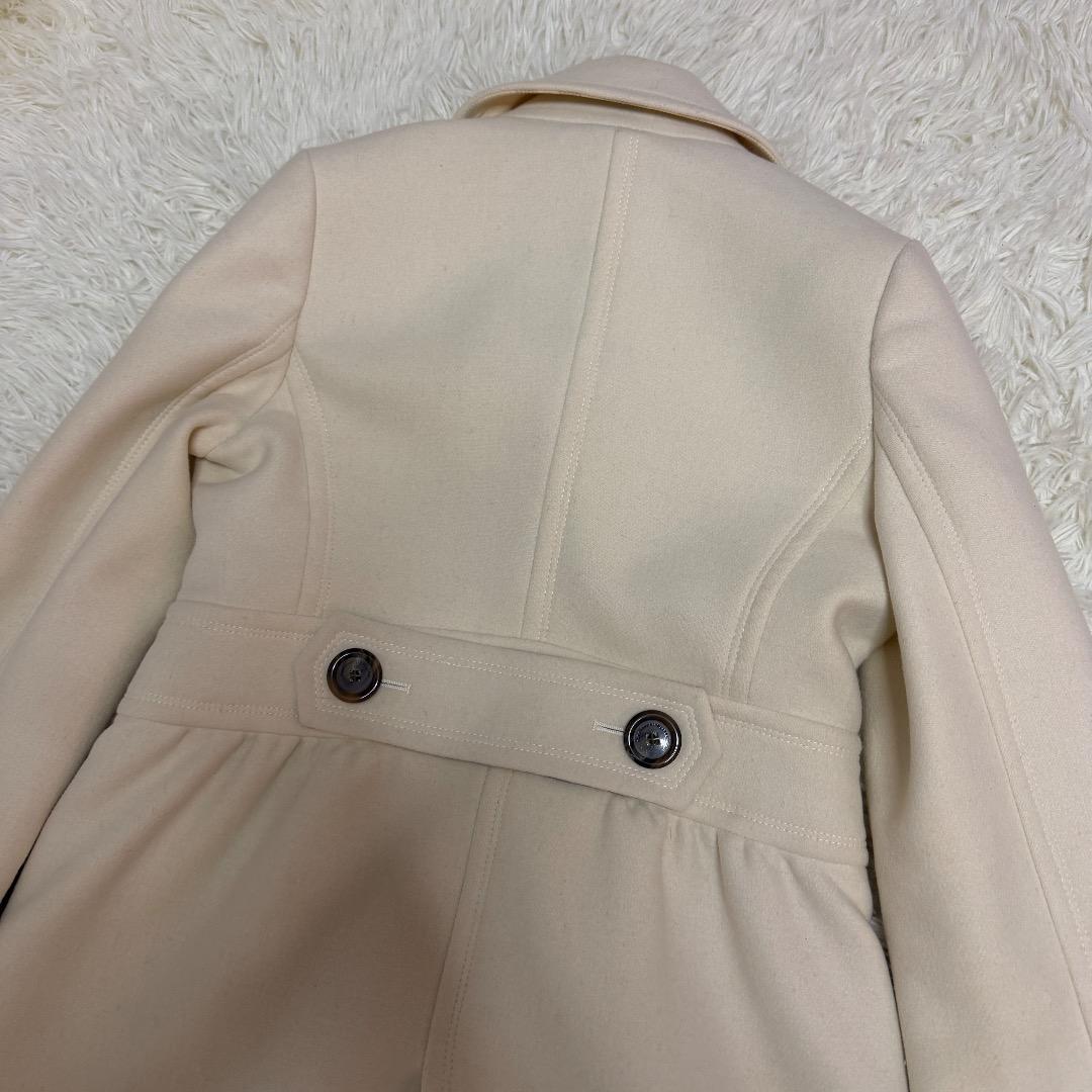 BURBERRY BLUE LABEL ウールコート ノバチェック裏地 白