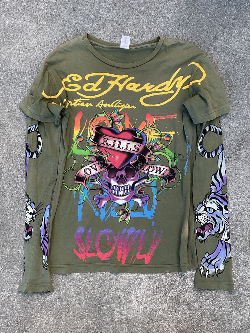 Ed Hardy エドハーディ　y2k平成grunge 総柄