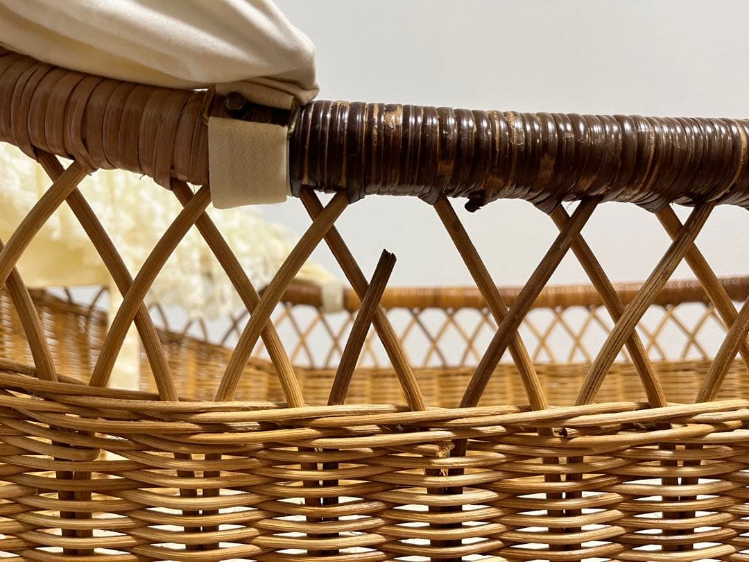 値下げしました！東京乳母車 プスプス（籐製ベビーカー）