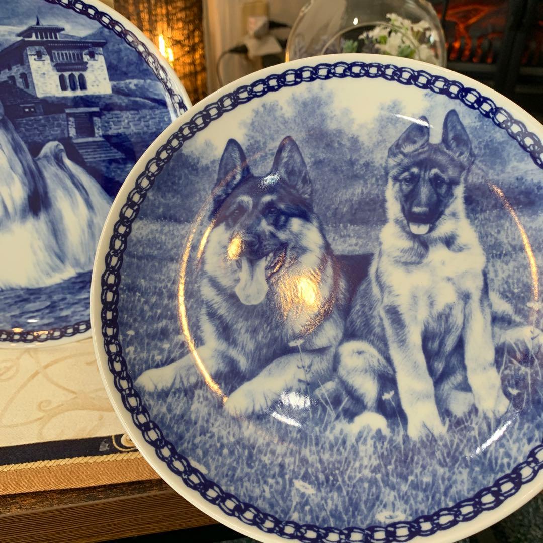 スキャンレクベン　シーズー　ジャーマンシェパード　飾り皿　プレート