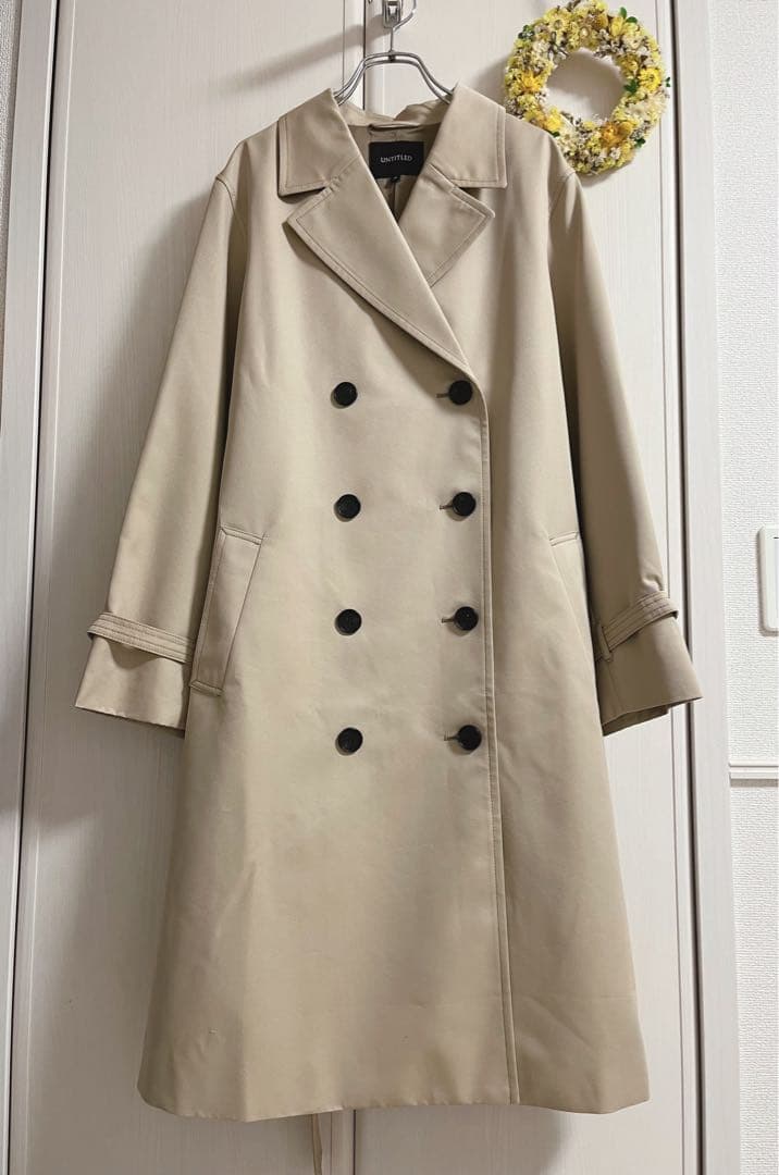 はな　通勤トレンチコート大きいサイズ48/5L定価4.2万円 訳あり