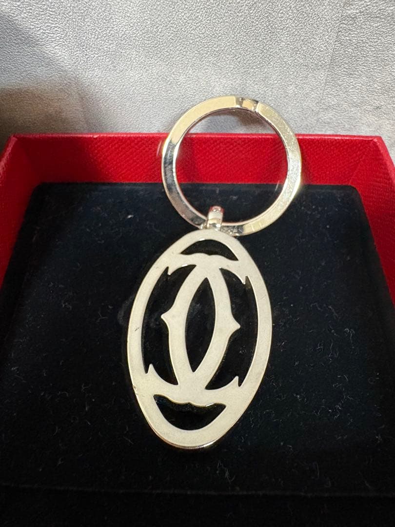 カルティエ Cartier ロゴチャーム キーリング キーホルダー